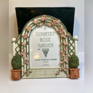 Dezine Country Rose Garden 5x7 Picture Frame Vintage Cottagecore Shabby Chic